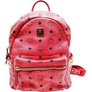 (EH) MCM Backpack Bag Red PVC